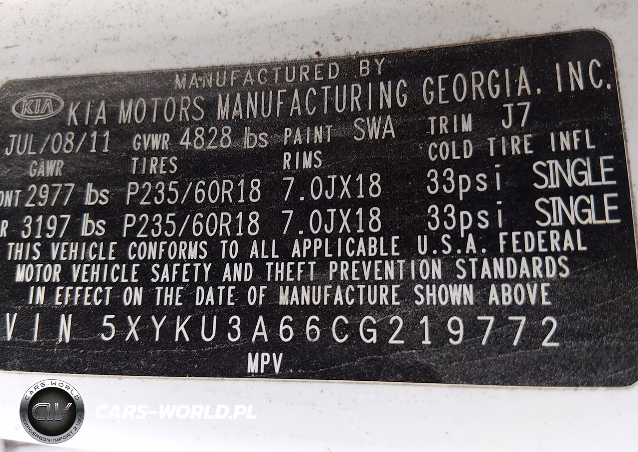2012 Kia Sorento Ex VIN:5XYKU3A66CG219772 - 9