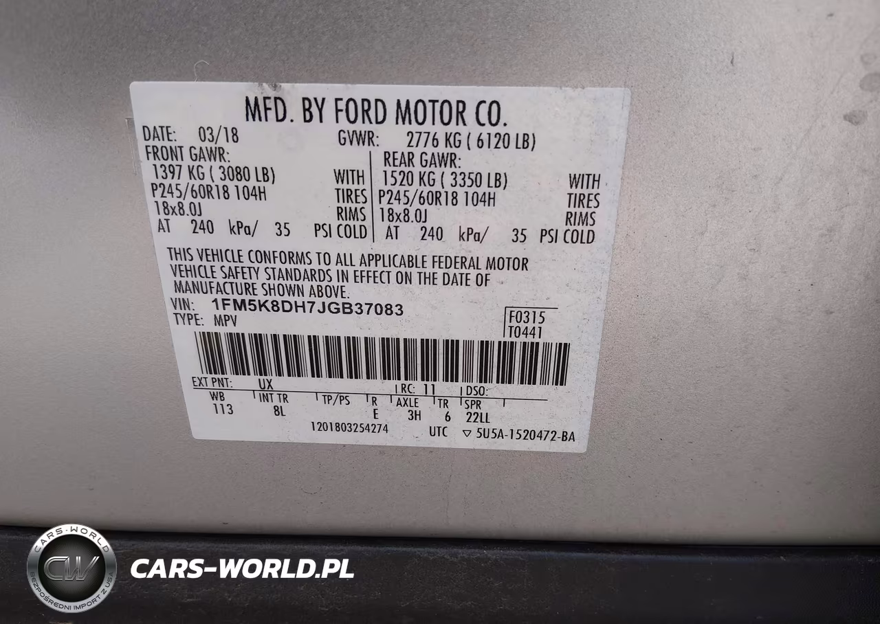 2018 Ford Explorer Xlt VIN:1FM5K8DH7JGB37083 - 9