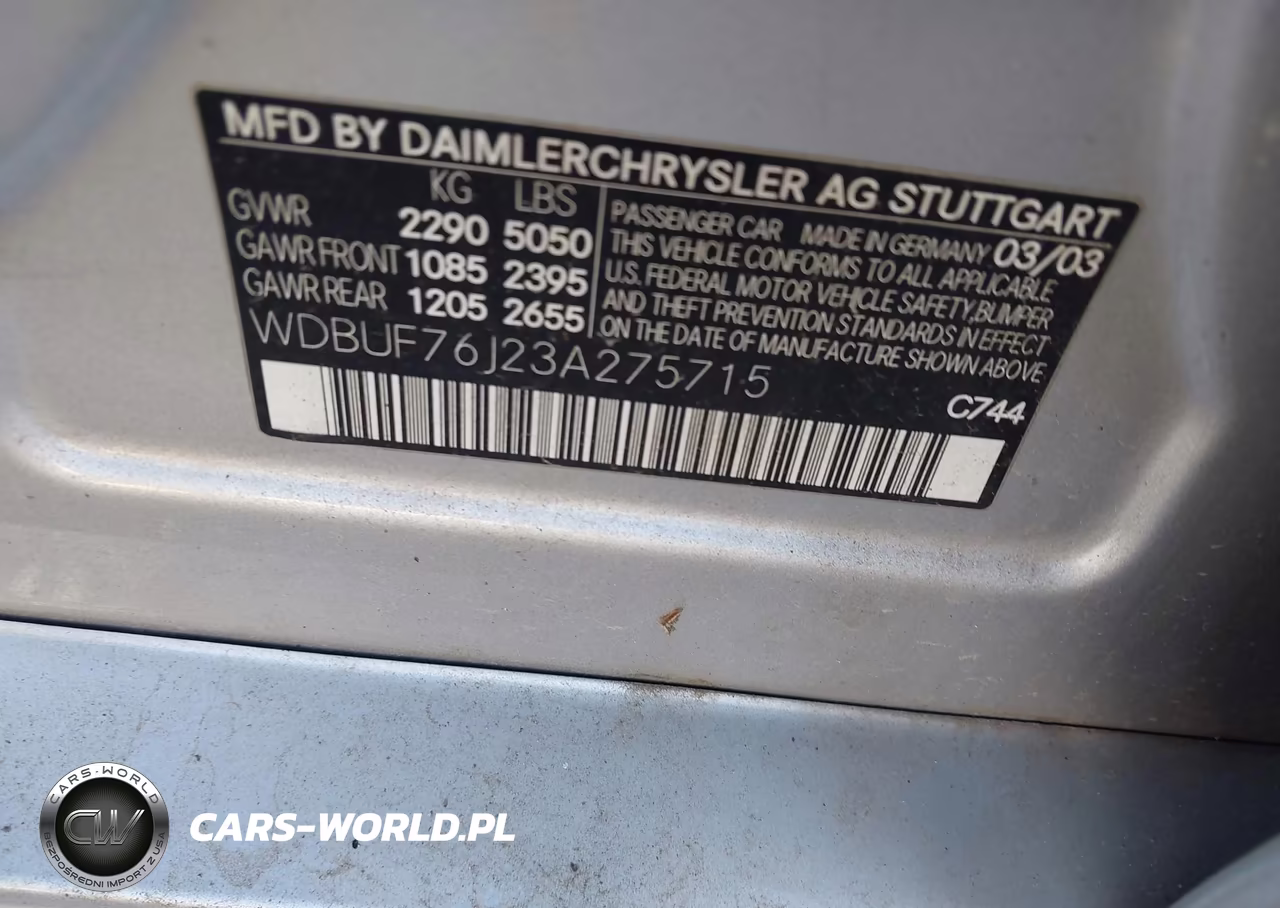 2003 Mercedes-Benz E 55 Amg VIN:WDBUF76J23A275715 - 9