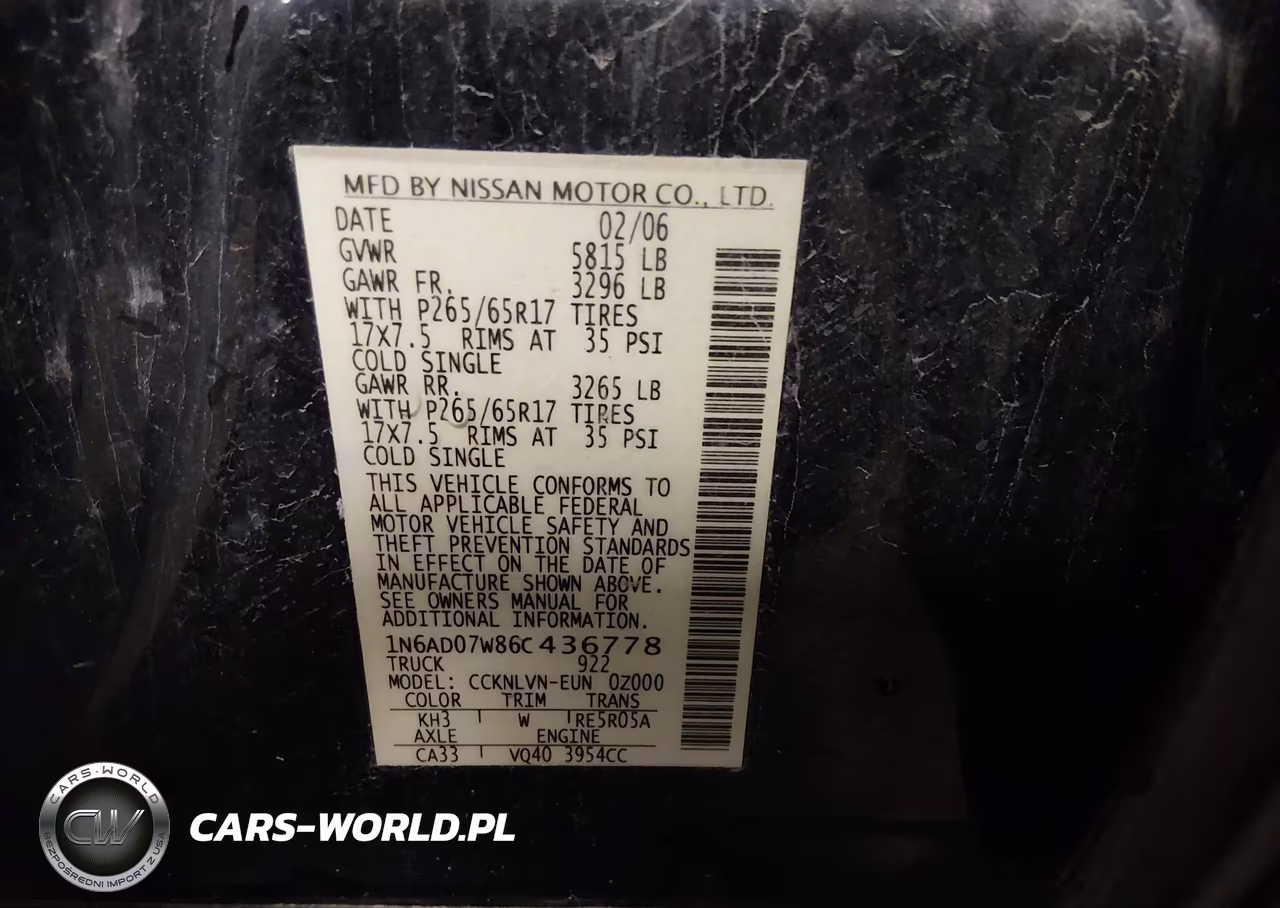 2006 Nissan Frontier Le VIN:1N6AD07W86C436778 - 9