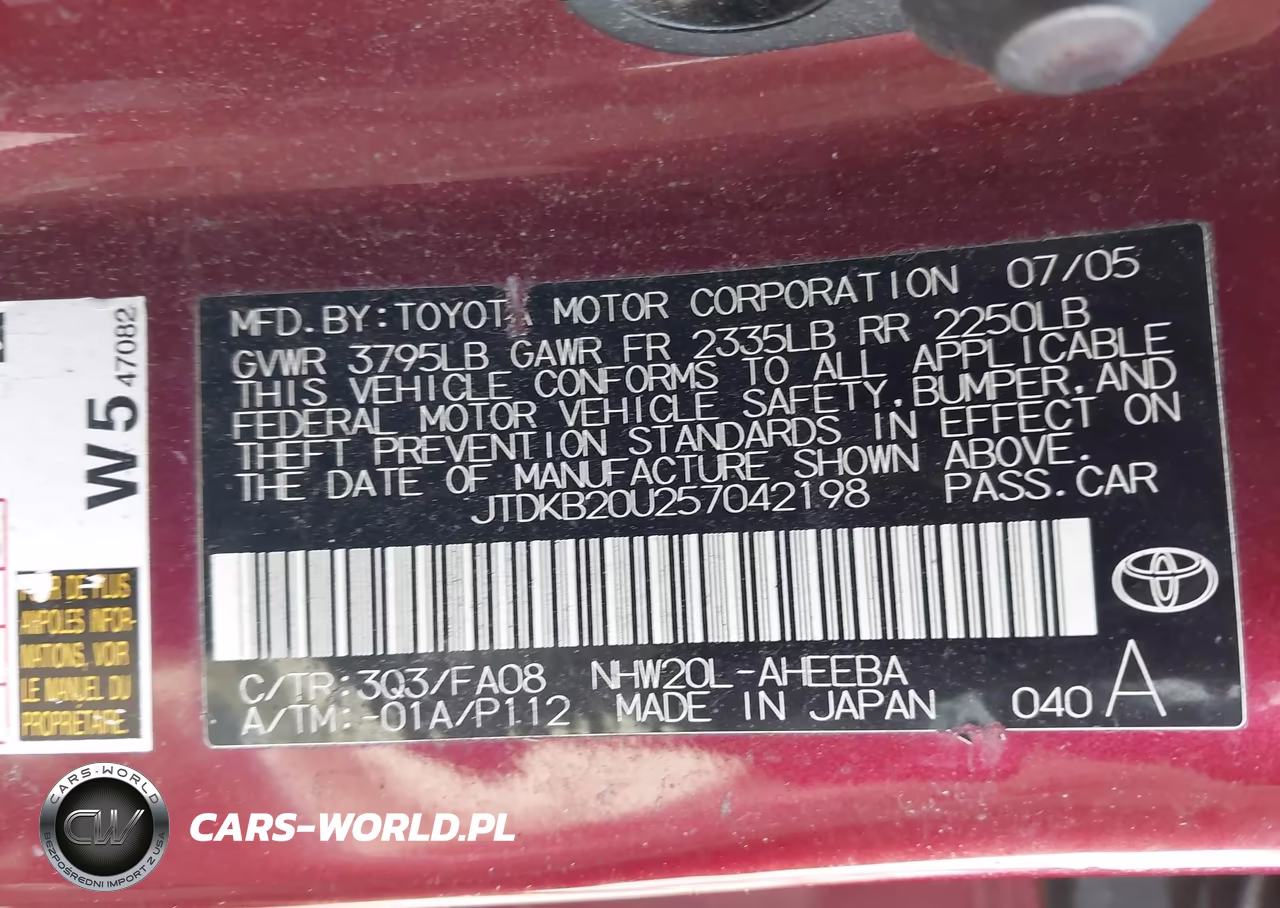 2005 Toyota Prius VIN:JTDKB20U257042198 - 9