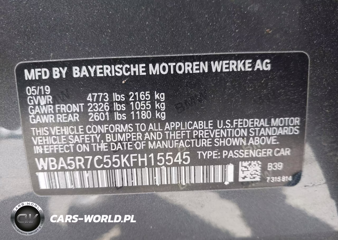 2019 BMW 330I xDrive VIN:WBA5R7C55KFH15545 - 9