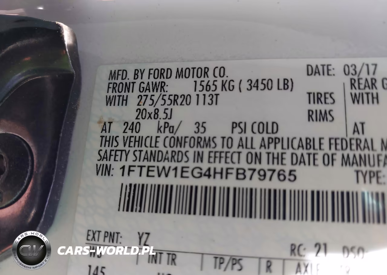 2017 Ford F-150 Xlt VIN:1FTEW1EG4HFB79765 - 9