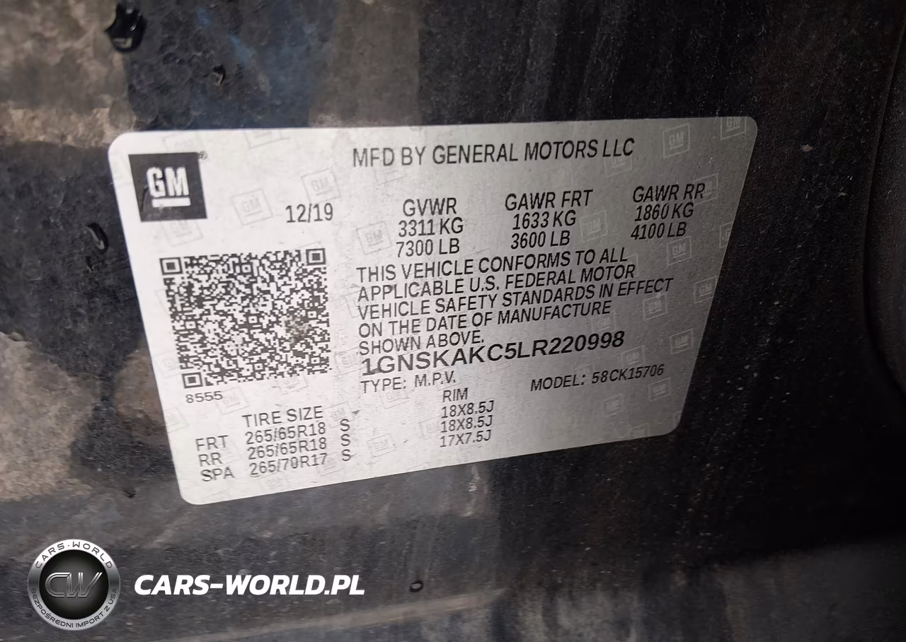 2020 Chevrolet Tahoe 4Wd Ls VIN:1GNSKAKC5LR220998 - 9
