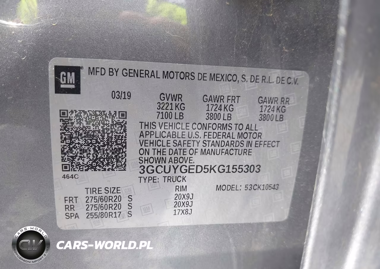 2019 Chevrolet Silverado 1500 Ltz VIN:3GCUYGED5KG155303 - 9