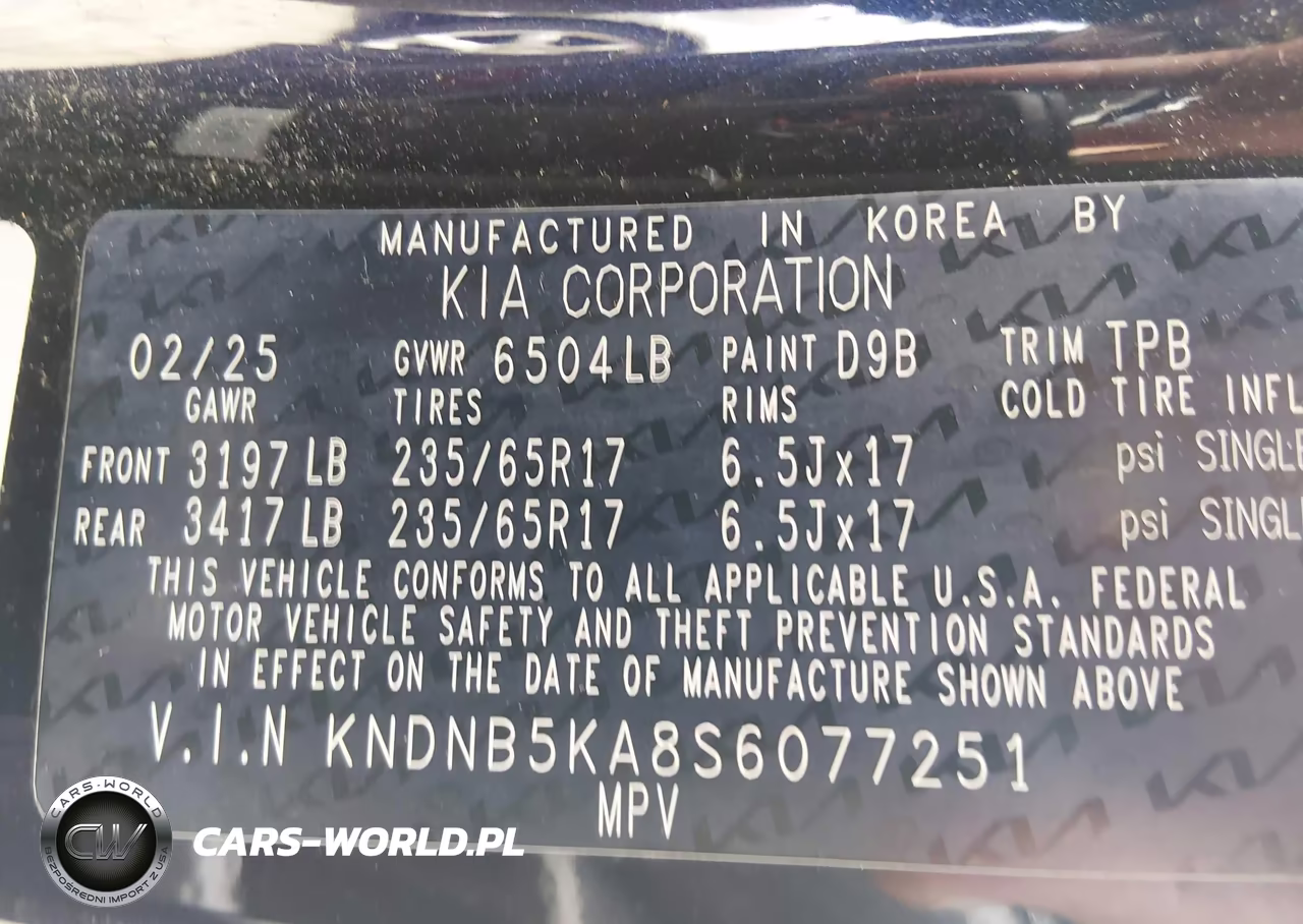 2025 Kia Carnival Mpv Hybrid Lxs VIN:KNDNB5KA8S6077251 - 9