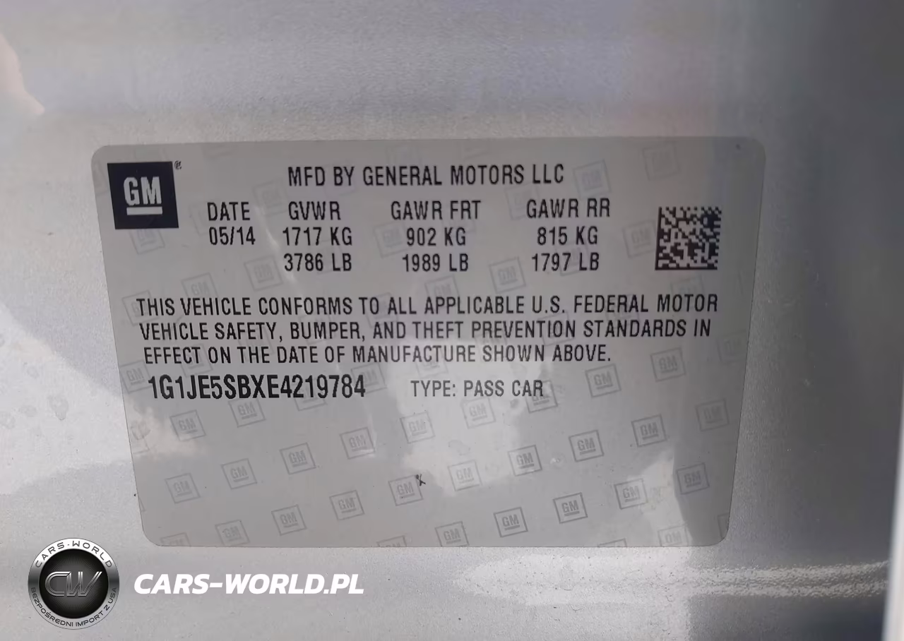 2014 Chevrolet Sonic Ltz Auto VIN:1G1JE5SBXE4219784 - 9