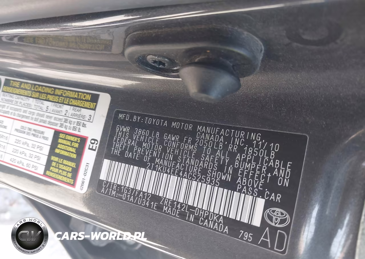 2010 Toyota Matrix VIN:2T1KU4EE4AC525935 - 9