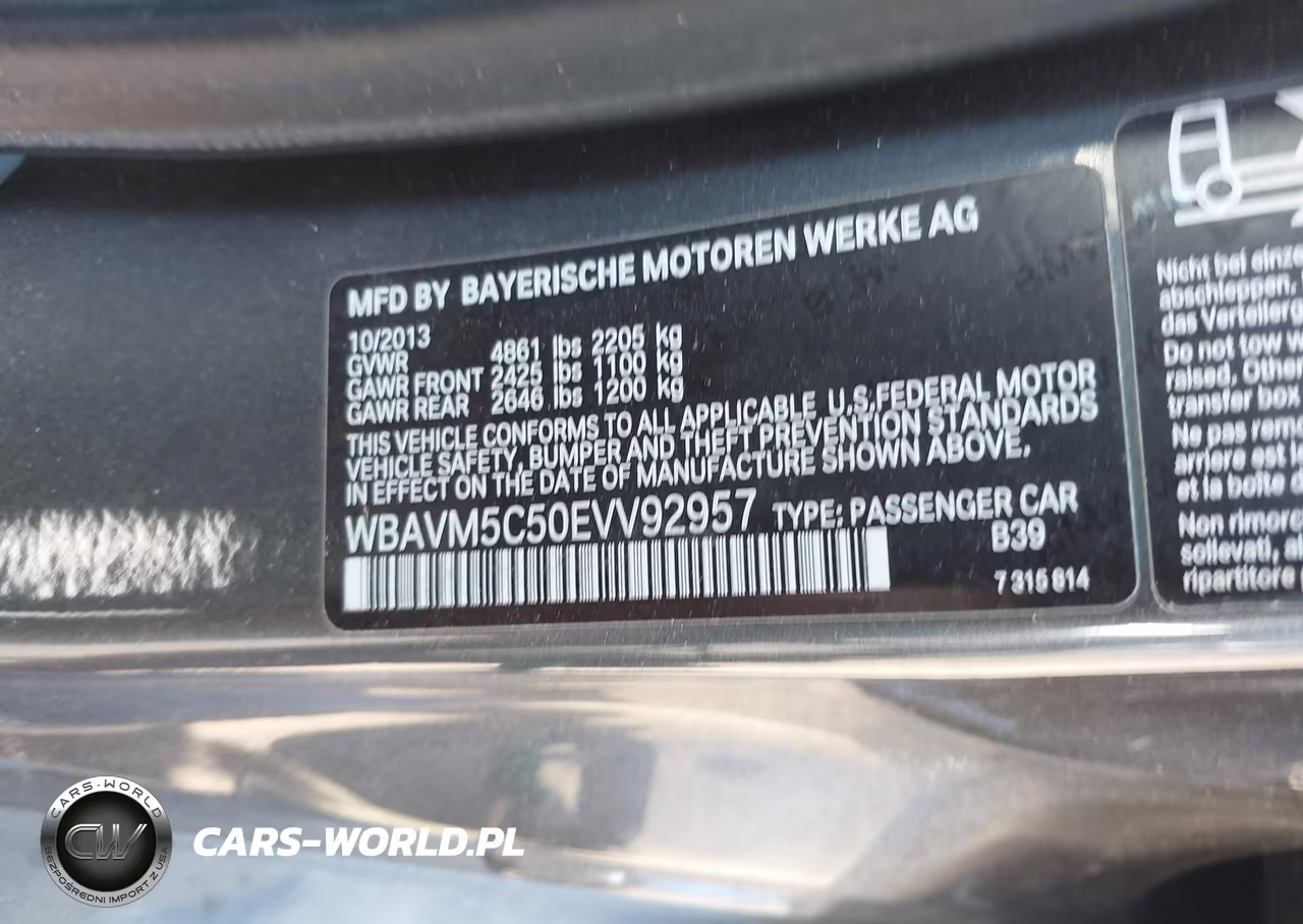 2014 BMW X1 xDrive35I VIN:WBAVM5C50EVV92957 - 9
