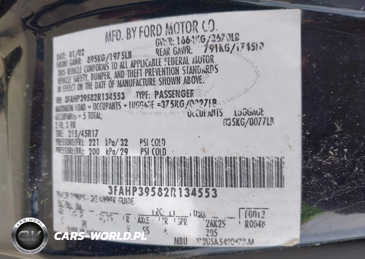 2002 Ford Focus Svt VIN:3FAHP39582R134553 - 9