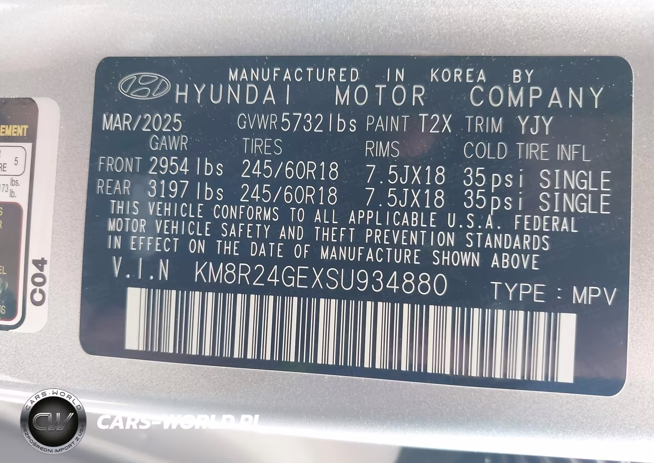 2025 Hyundai Palisade Sel VIN:KM8R24GEXSU934880 - 9