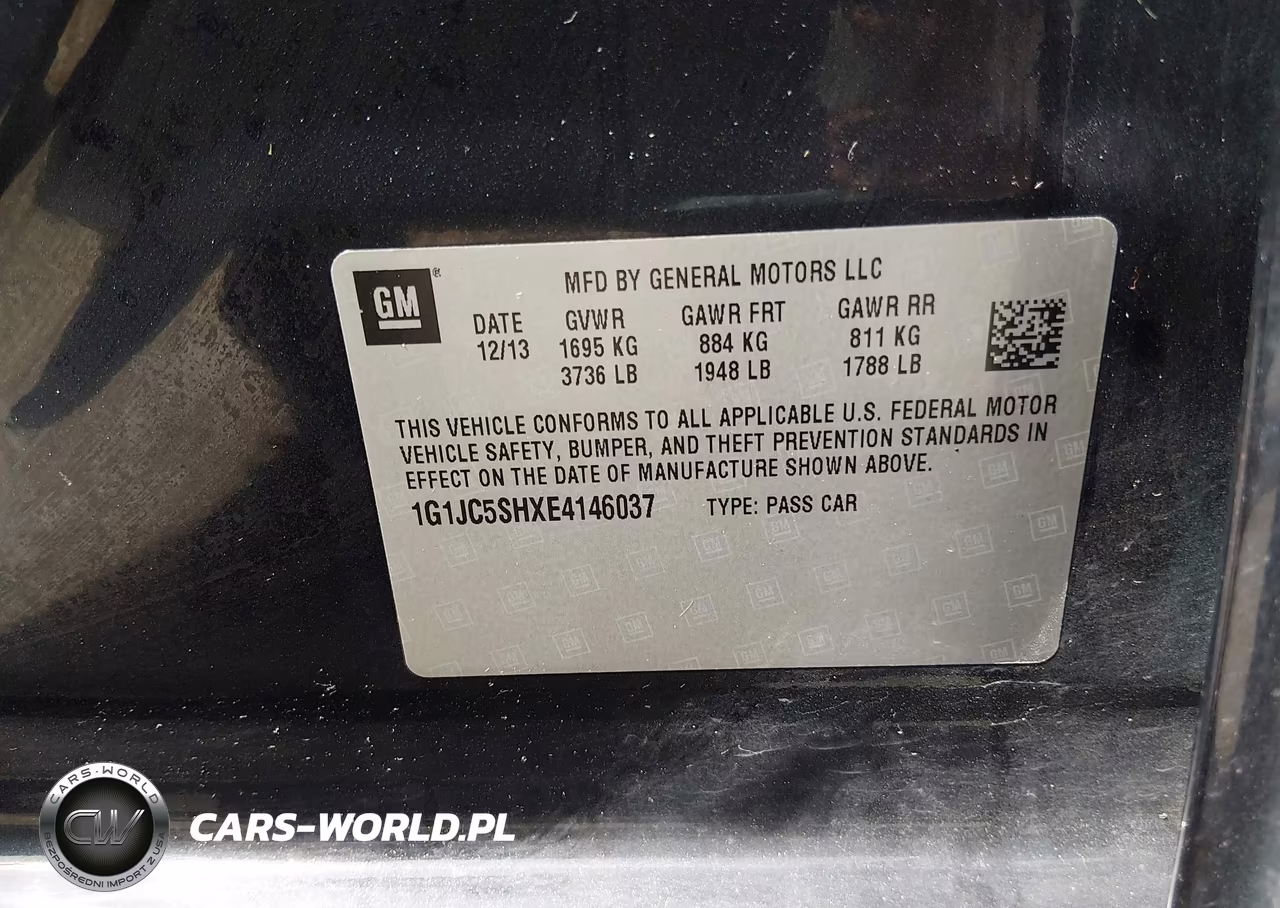 2014 Chevrolet Sonic Lt Auto VIN:1G1JC5SHXE4146037 - 9