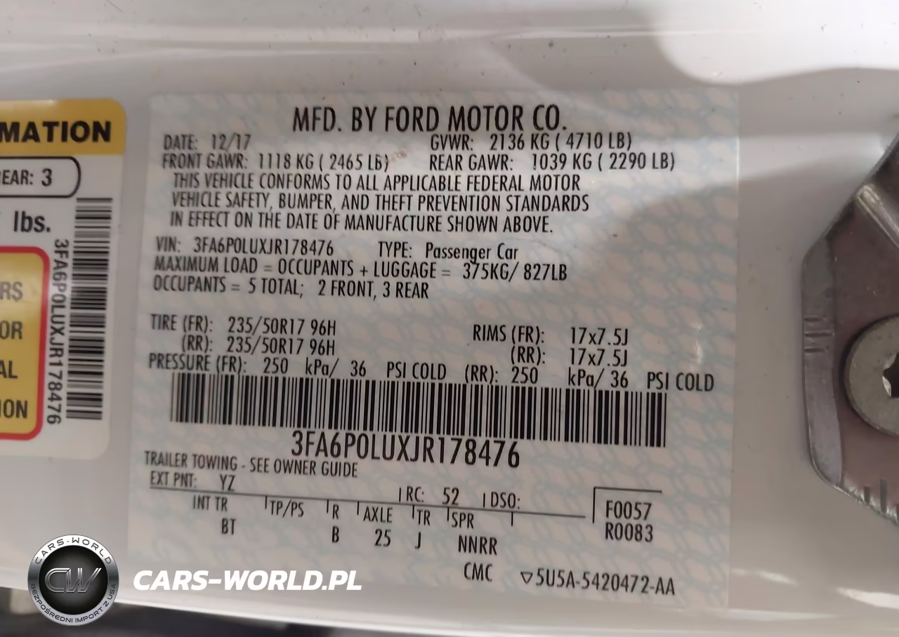 2018 Ford Fusion Hybrid Se VIN:3FA6P0LUXJR178476 - 9