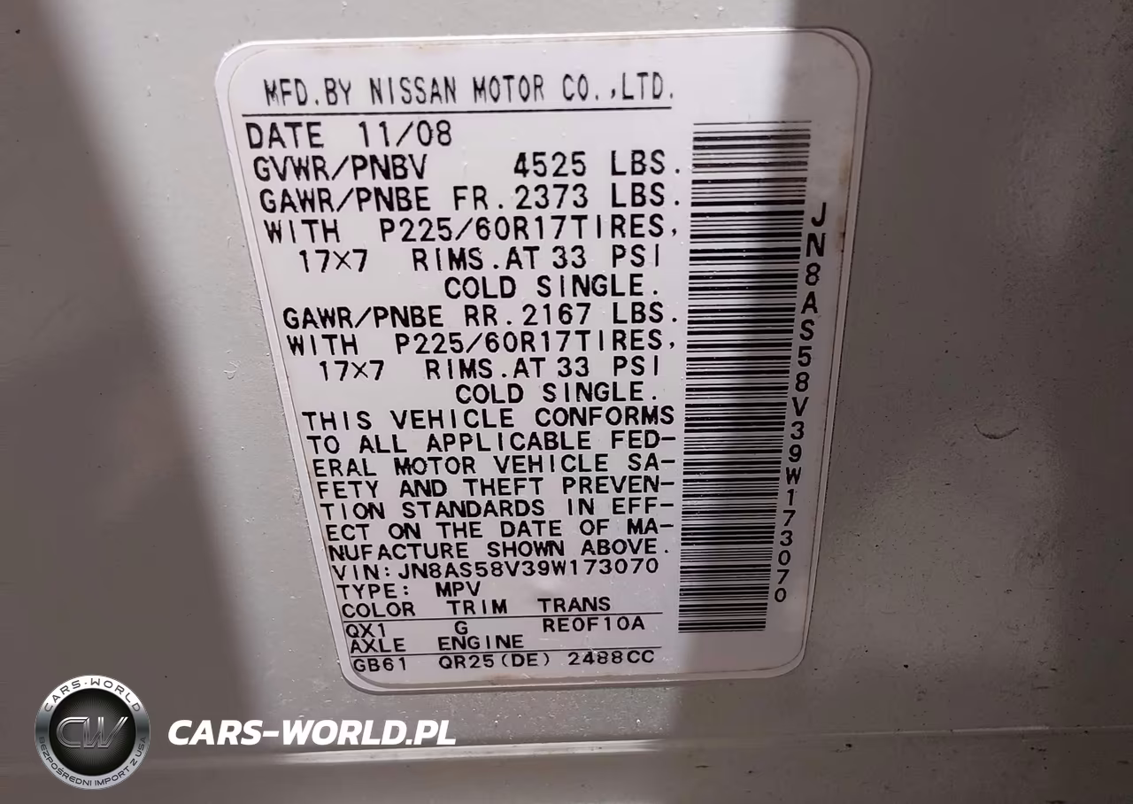 2009 Nissan Rogue Sl VIN:JN8AS58V39W173070 - 9