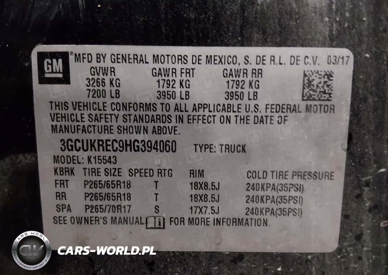 2017 Chevrolet Silverado 1500 2Lt VIN:3GCUKREC9HG394060 - 9