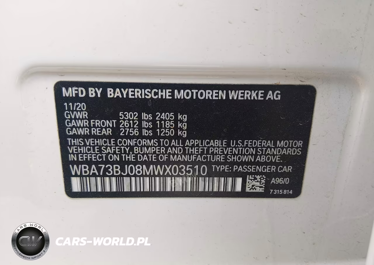 2021 BMW 540I xDrive VIN:WBA73BJ08MWX03510 - 9