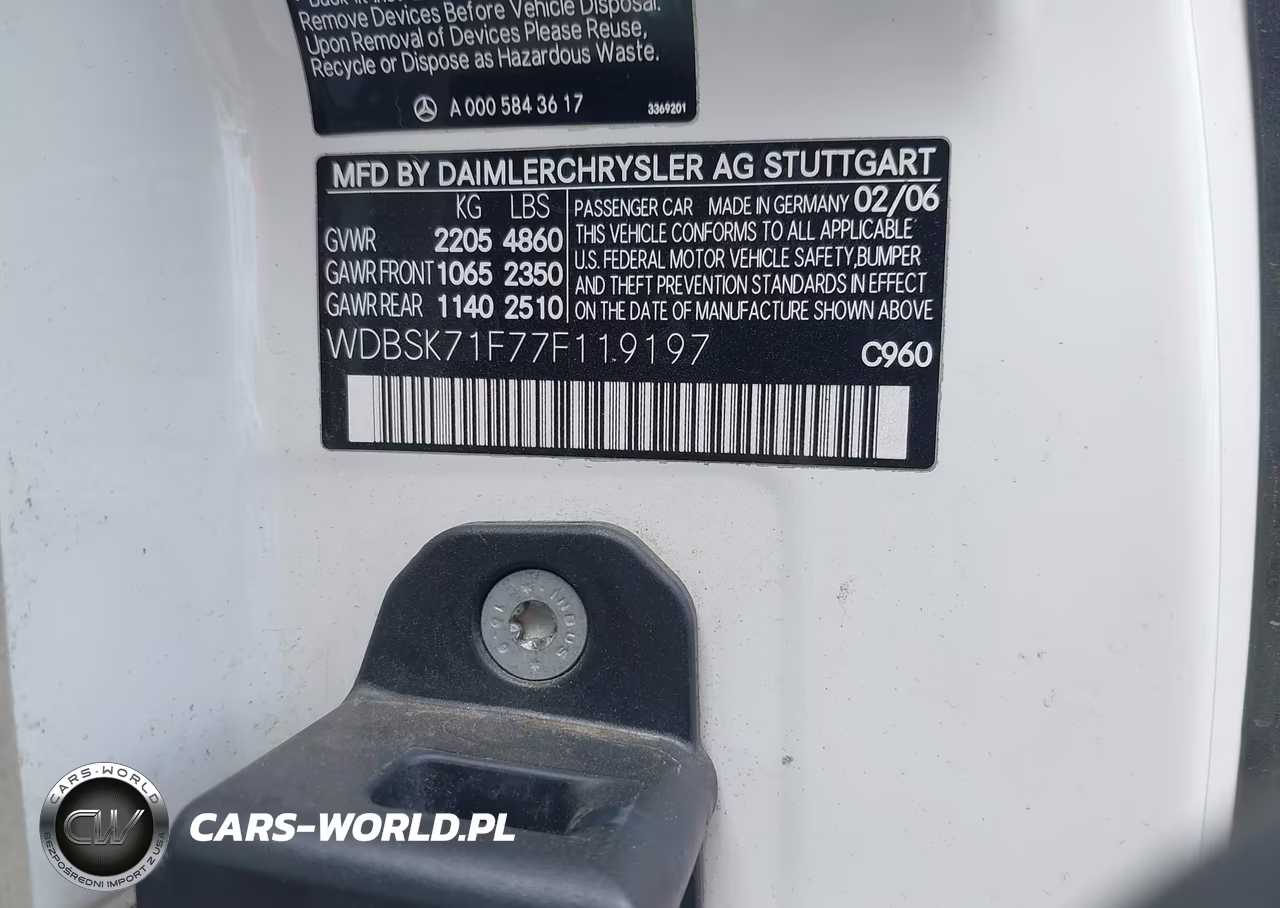 2007 Mercedes-Benz Sl 550 VIN:WDBSK71F77F119197 - 9