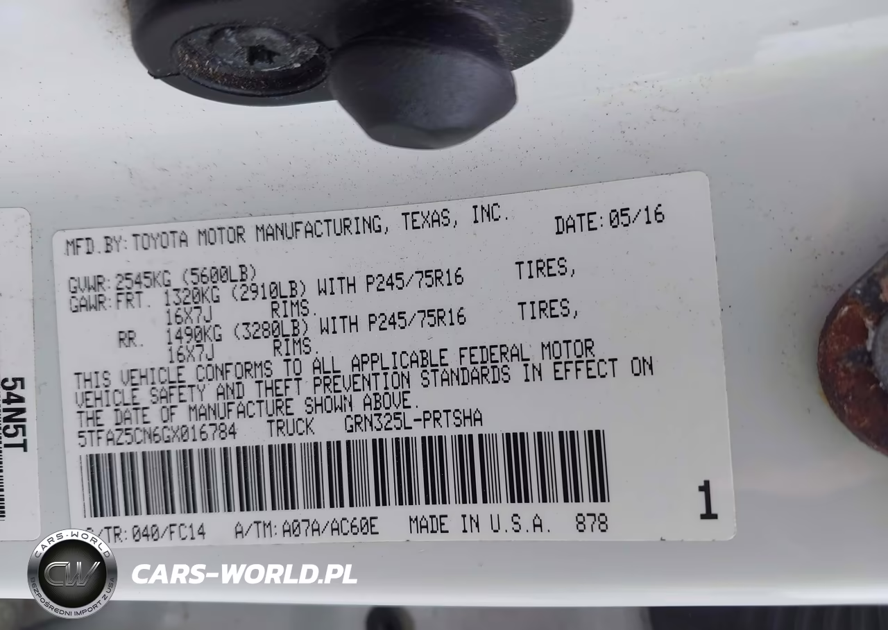 2016 Toyota Tacoma Sr5 V6 VIN:5TFAZ5CN6GX016784 - 9