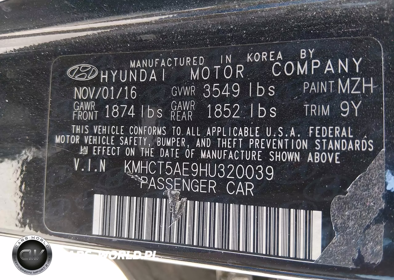 2017 Hyundai Accent Se VIN:KMHCT5AE9HU320039 - 9