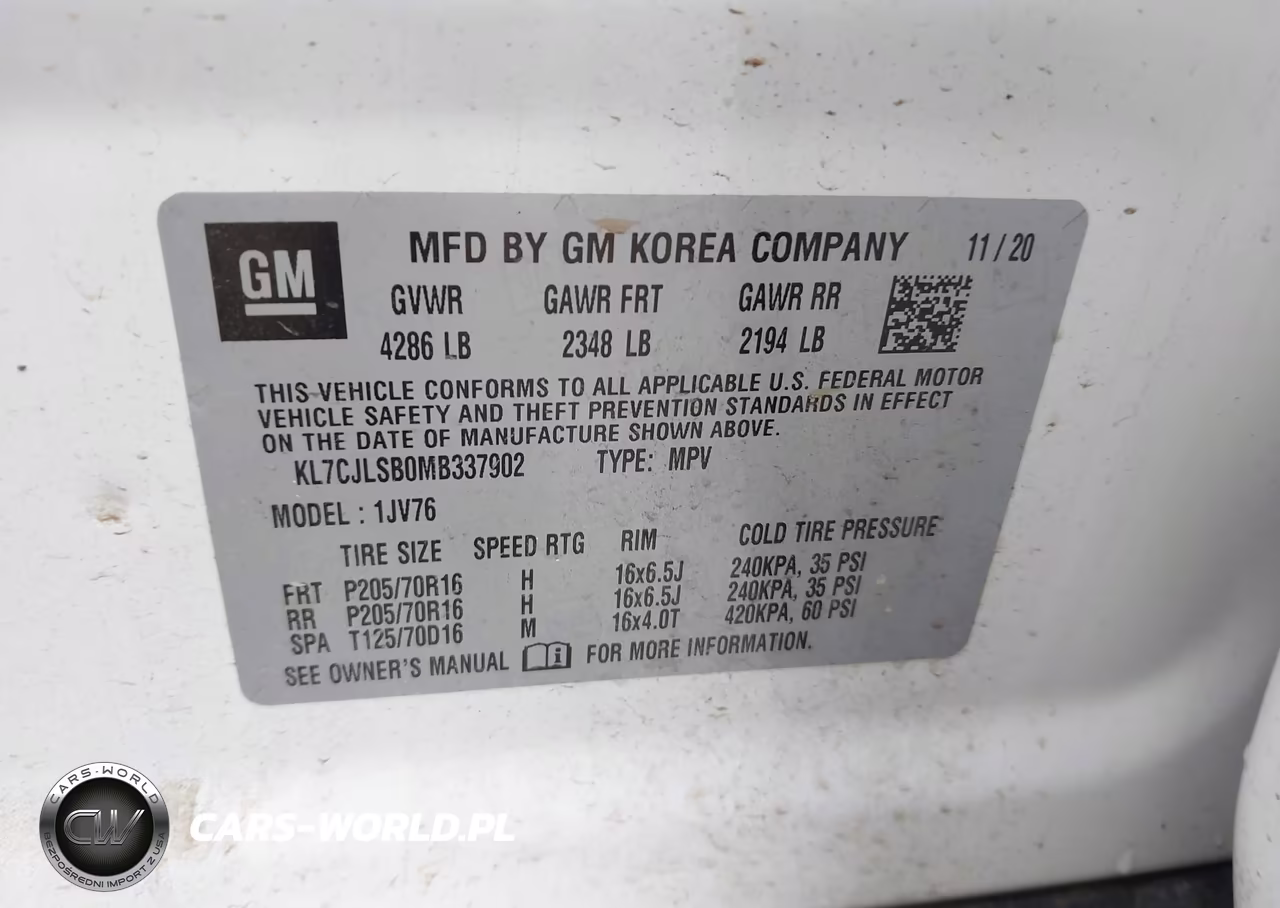 2021 Chevrolet Trax Fwd Lt VIN:KL7CJLSB0MB337902 - 9