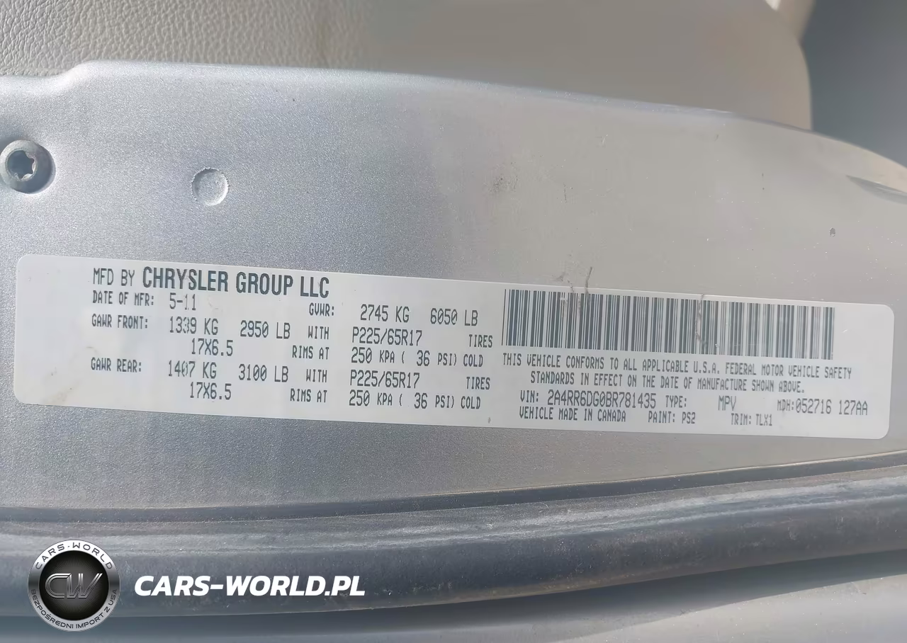 2011 Chrysler Town & Country Limited VIN:2A4RR6DG0BR781435 - 9