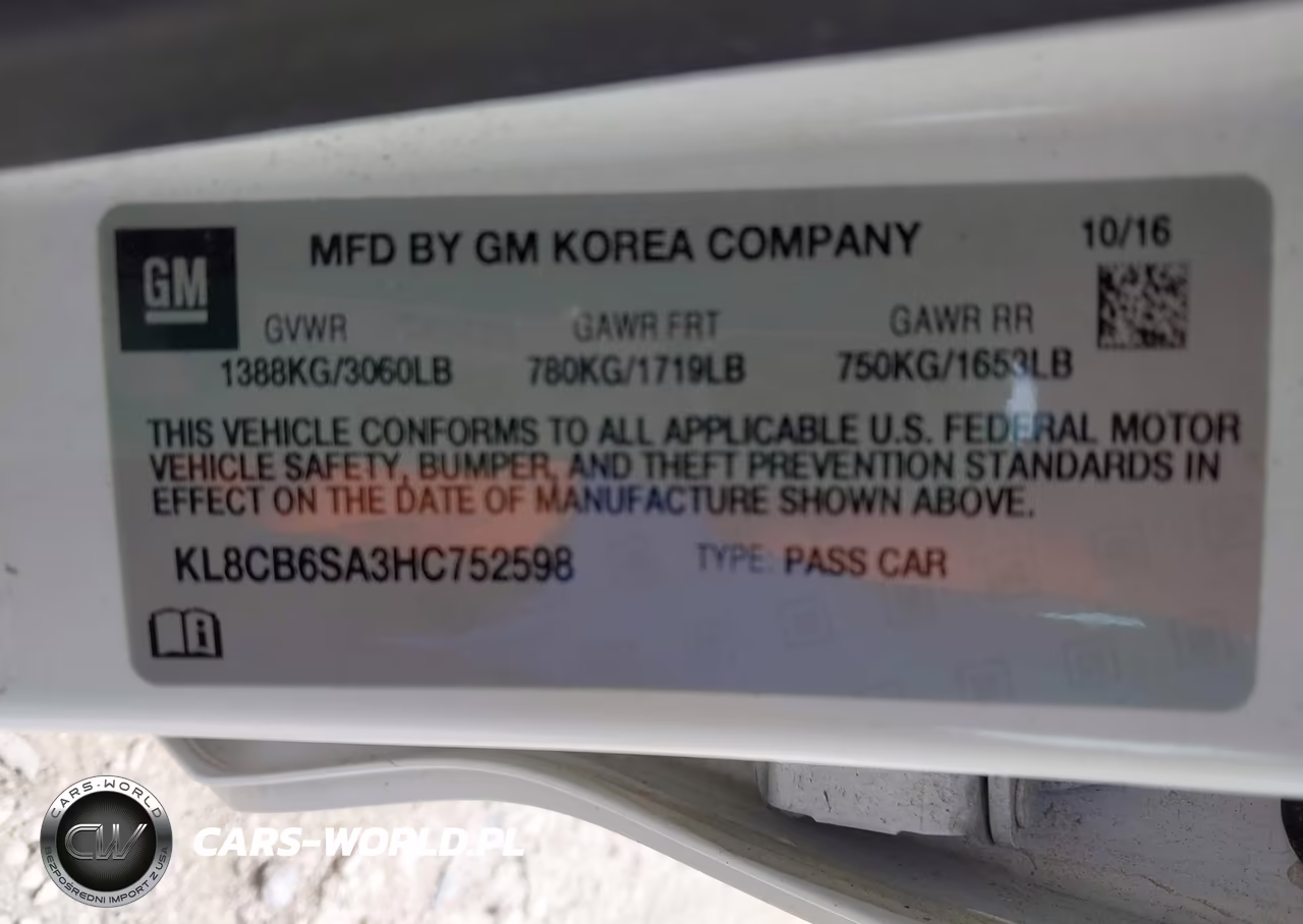 2017 Chevrolet Spark Ls Cvt VIN:KL8CB6SA3HC752598 - 9