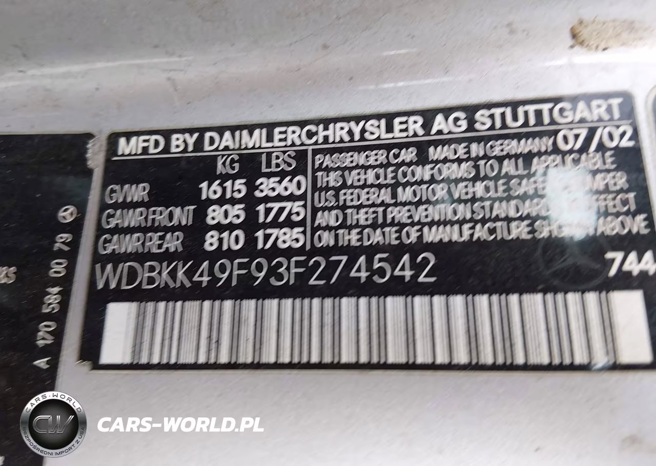2003 Mercedes-Benz Slk 230 Kompressor VIN:WDBKK49F93F274542 - 9
