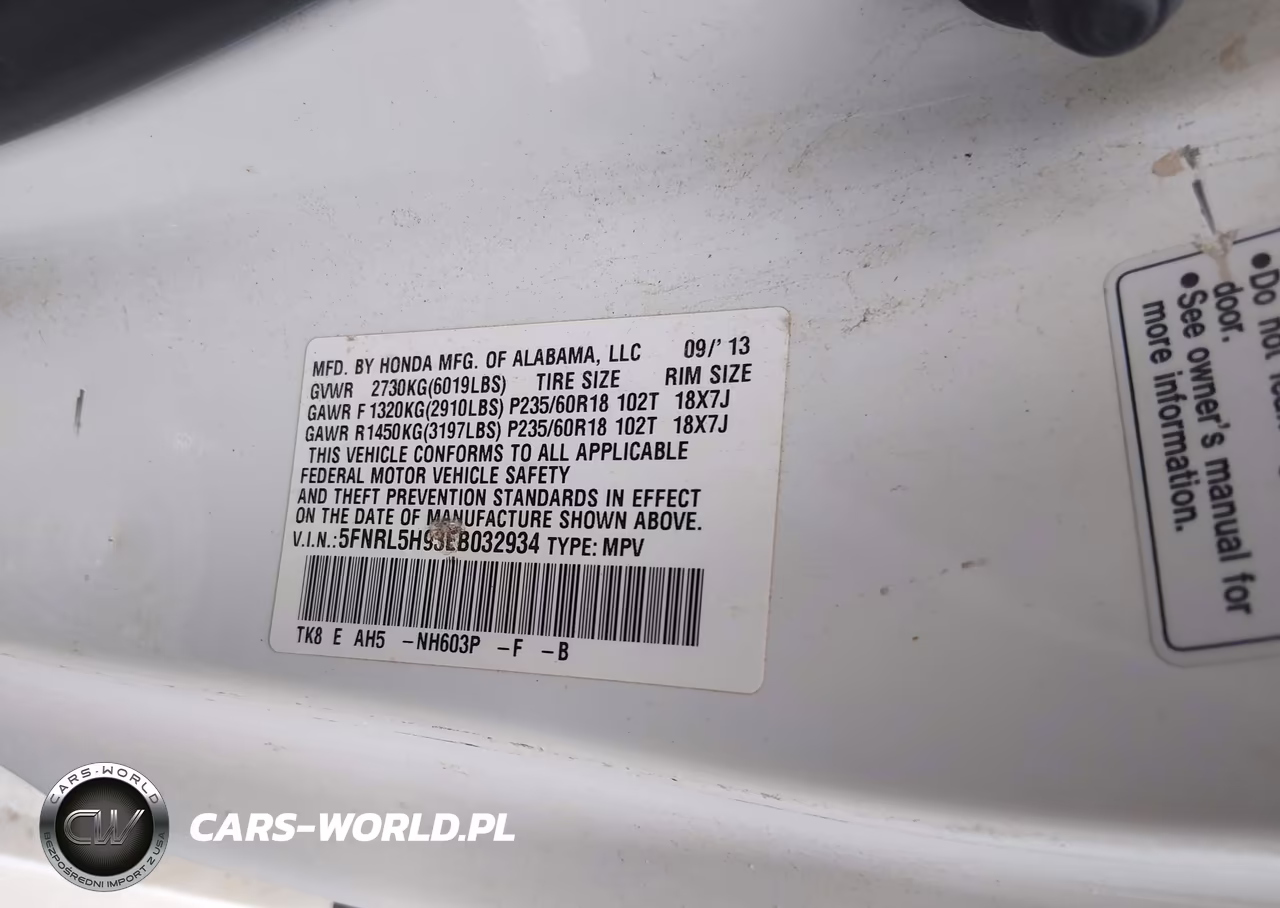 2014 Honda Odyssey Touring-Touring Elite VIN:5FNRL5H93EB032934 - 9