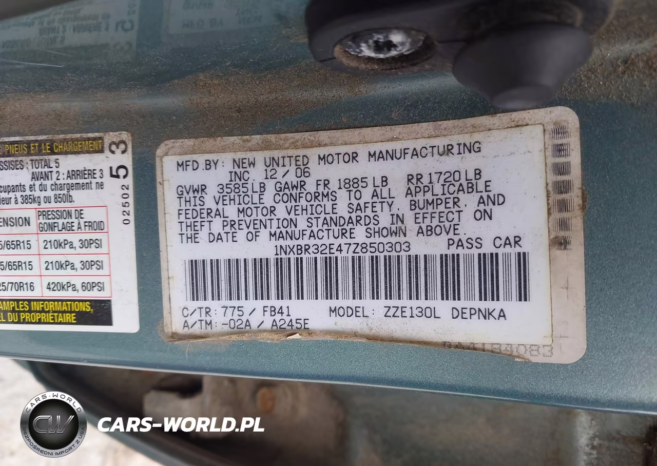 2007 Toyota Corolla Le VIN:1NXBR32E47Z850303 - 9