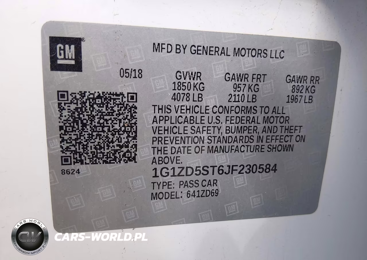 2018 Chevrolet Malibu Lt VIN:1G1ZD5ST6JF230584 - 9