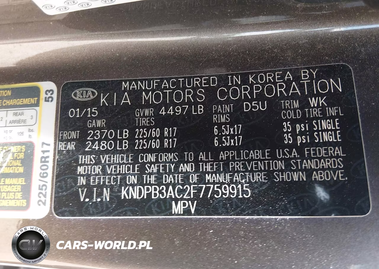 2015 Kia Sportage Lx VIN:KNDPB3AC2F7759915 - 9