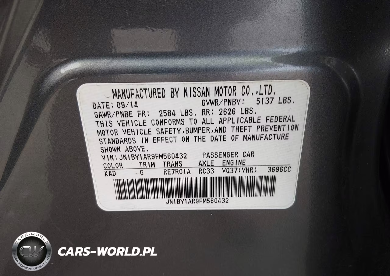 2015 Infiniti Q70 3.7X VIN:JN1BY1AR9FM560432 - 9