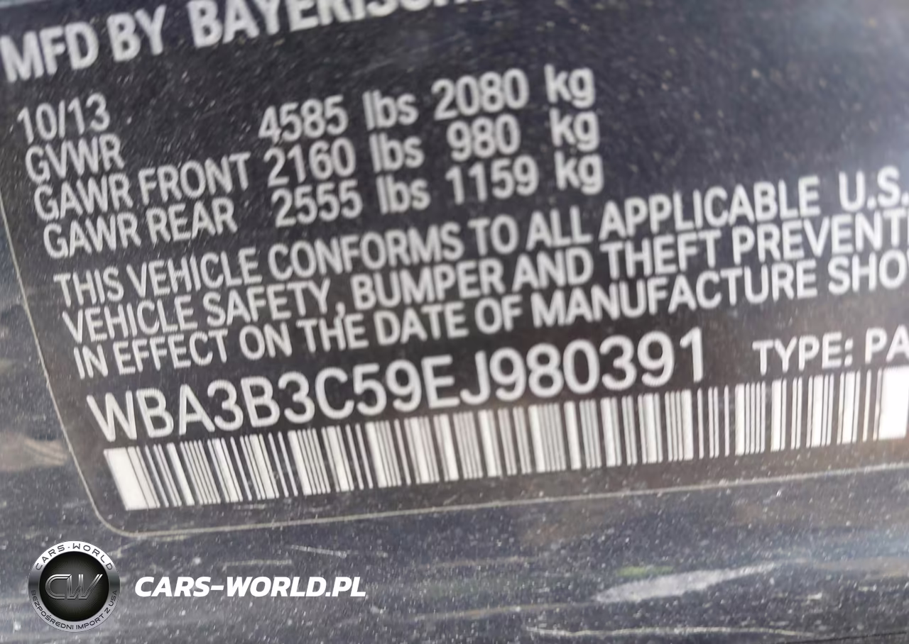 2014 BMW 328I xDrive VIN:WBA3B3C59EJ980391 - 9