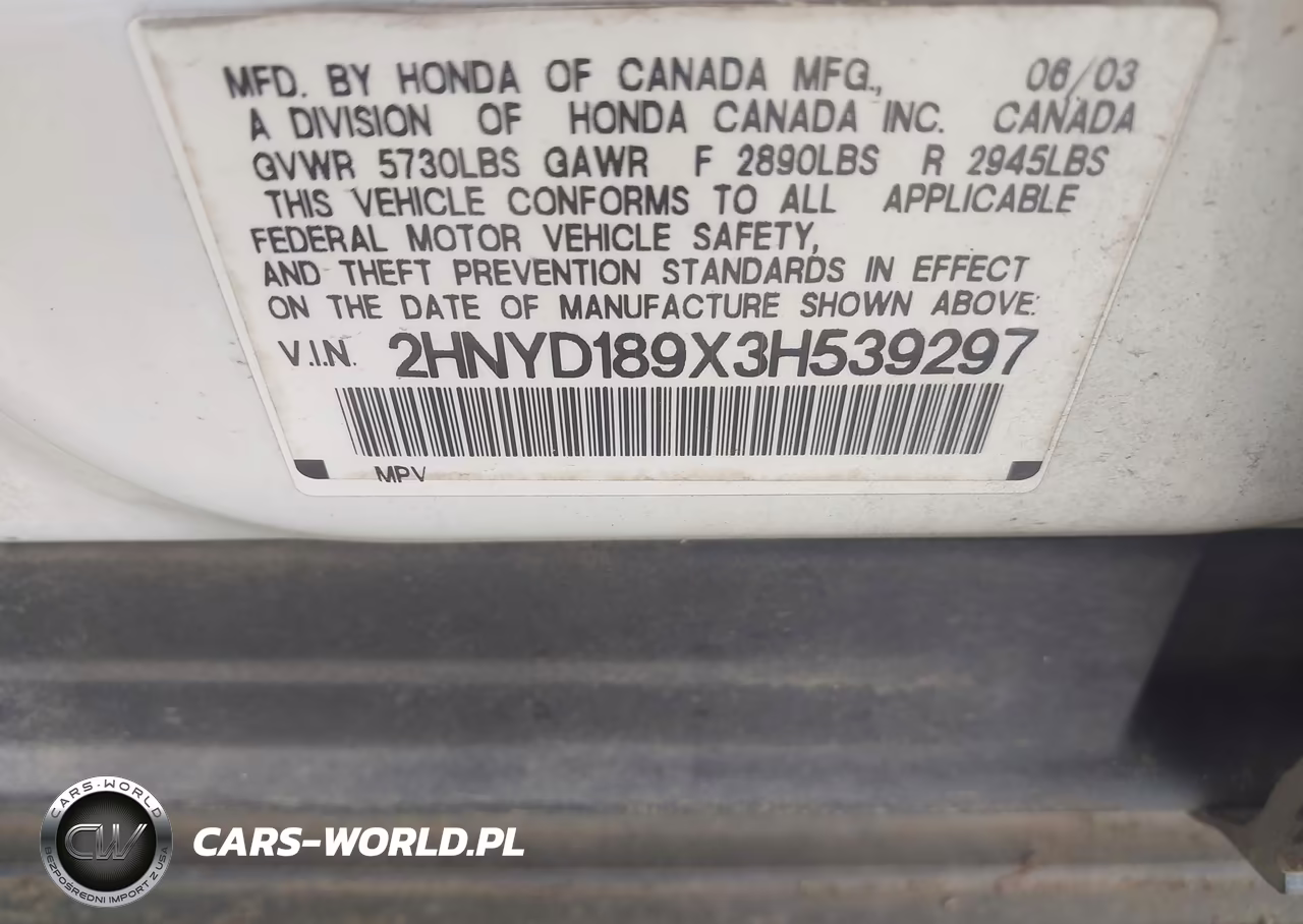 2003 Acura Mdx VIN:2HNYD189X3H539297 - 9