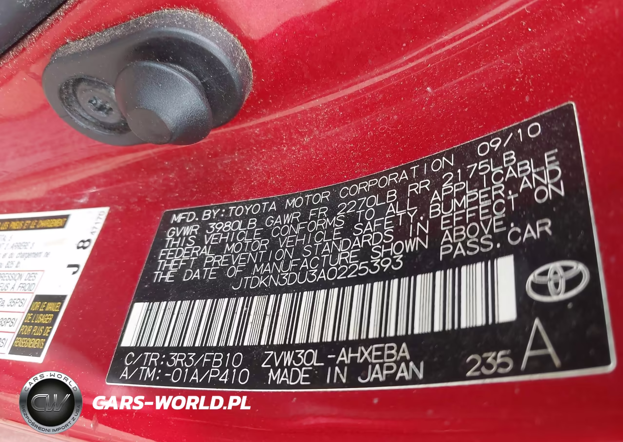 2010 Toyota Prius Iii VIN:JTDKN3DU3A0225393 - 9