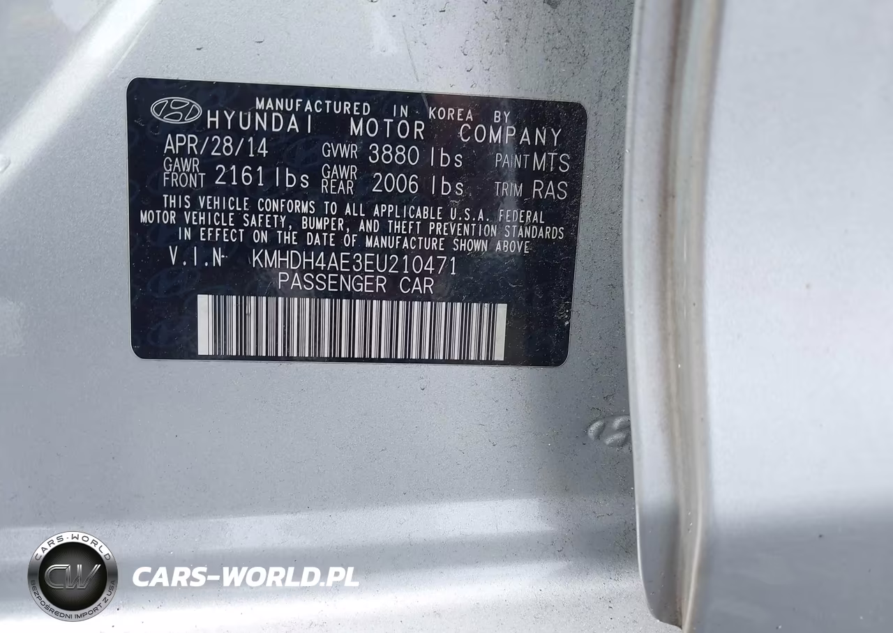 2014 Hyundai Elantra Se VIN:KMHDH4AE3EU210471 - 9