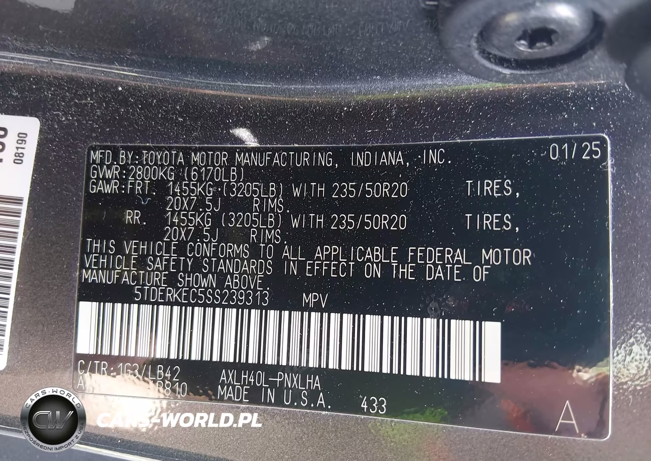 2025 Toyota Sienna Platinum VIN:5TDERKEC5SS239313 - 9