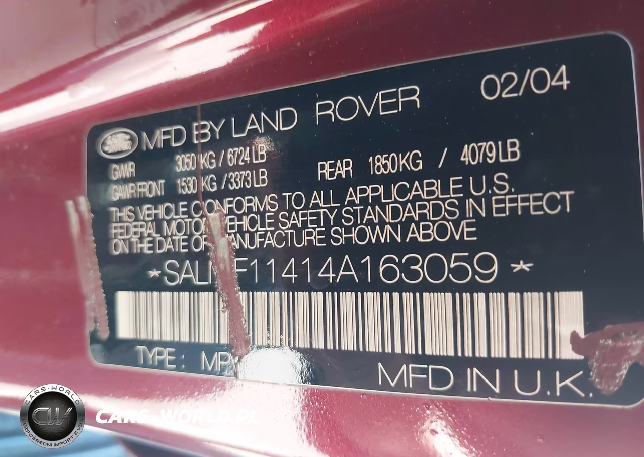 2004 Land Rover Range Rover Hse VIN:SALMF11414A163059 - 9