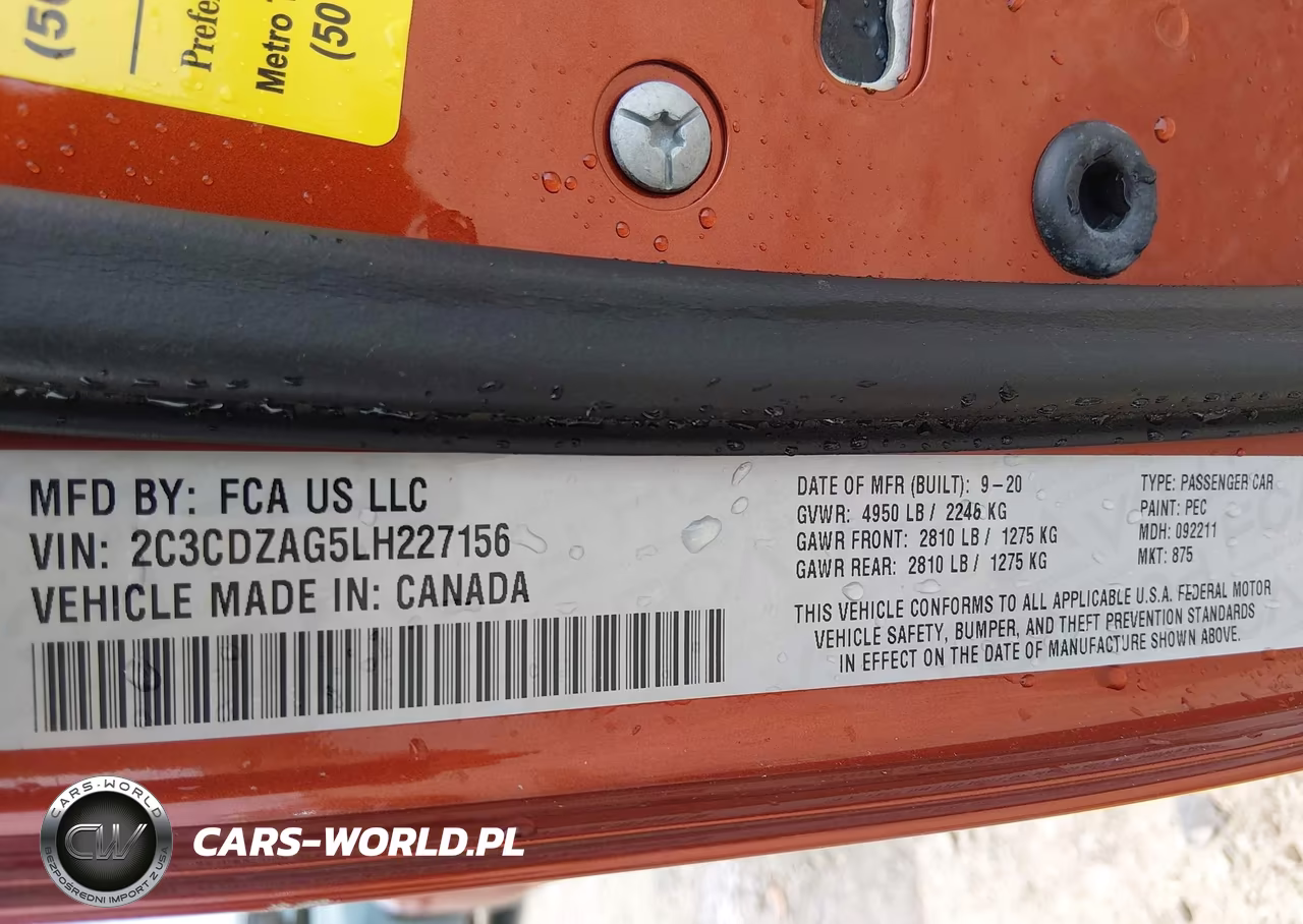 2020 Dodge Challenger Sxt VIN:2C3CDZAG5LH227156 - 9