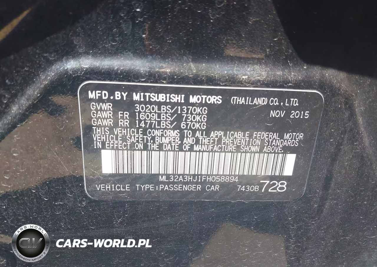 2015 Mitsubishi Mirage De-Rf VIN:ML32A3HJ1FH058894 - 9