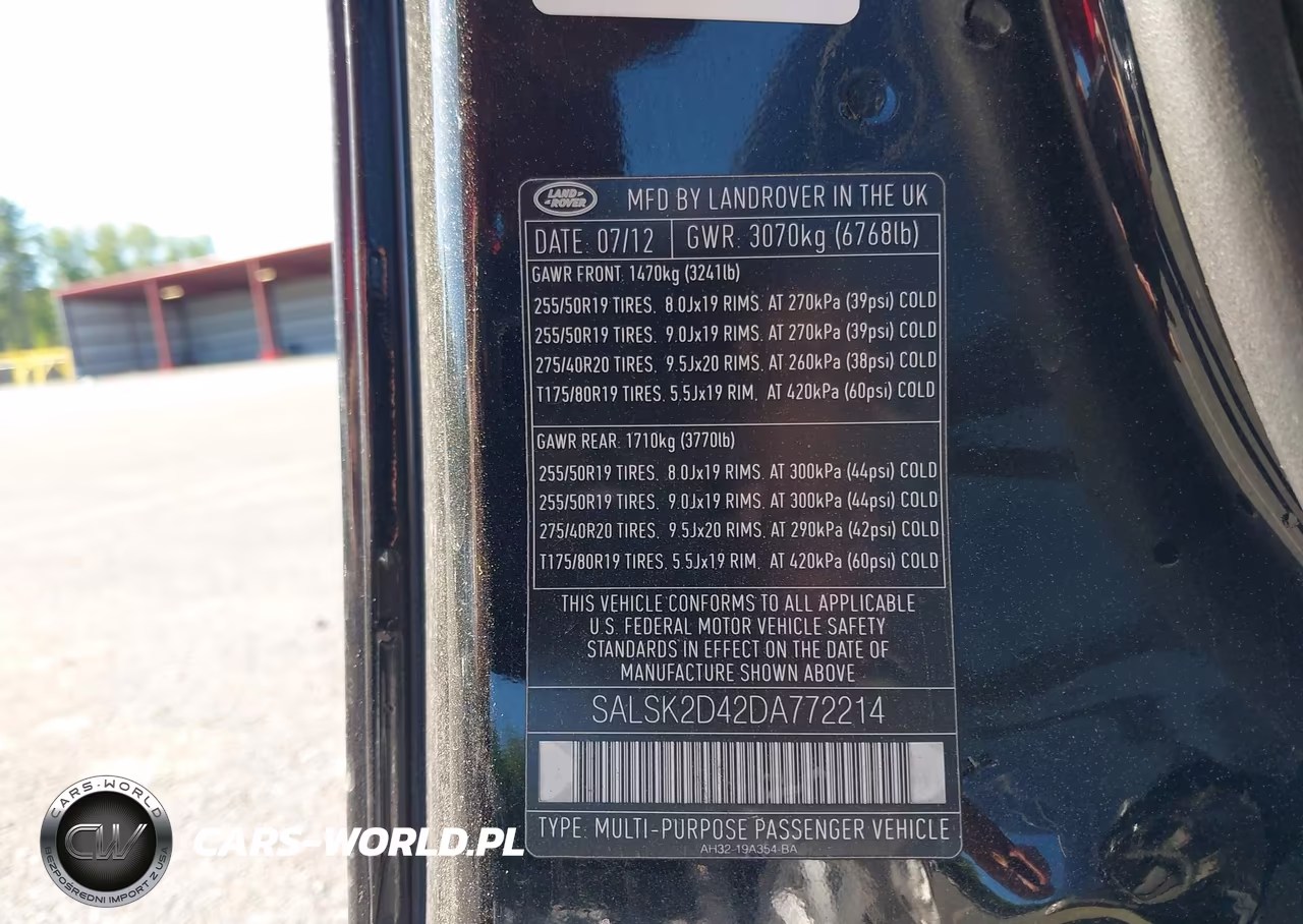 2013 Land Rover Range Rover Sport Hse VIN:SALSK2D42DA772214 - 9