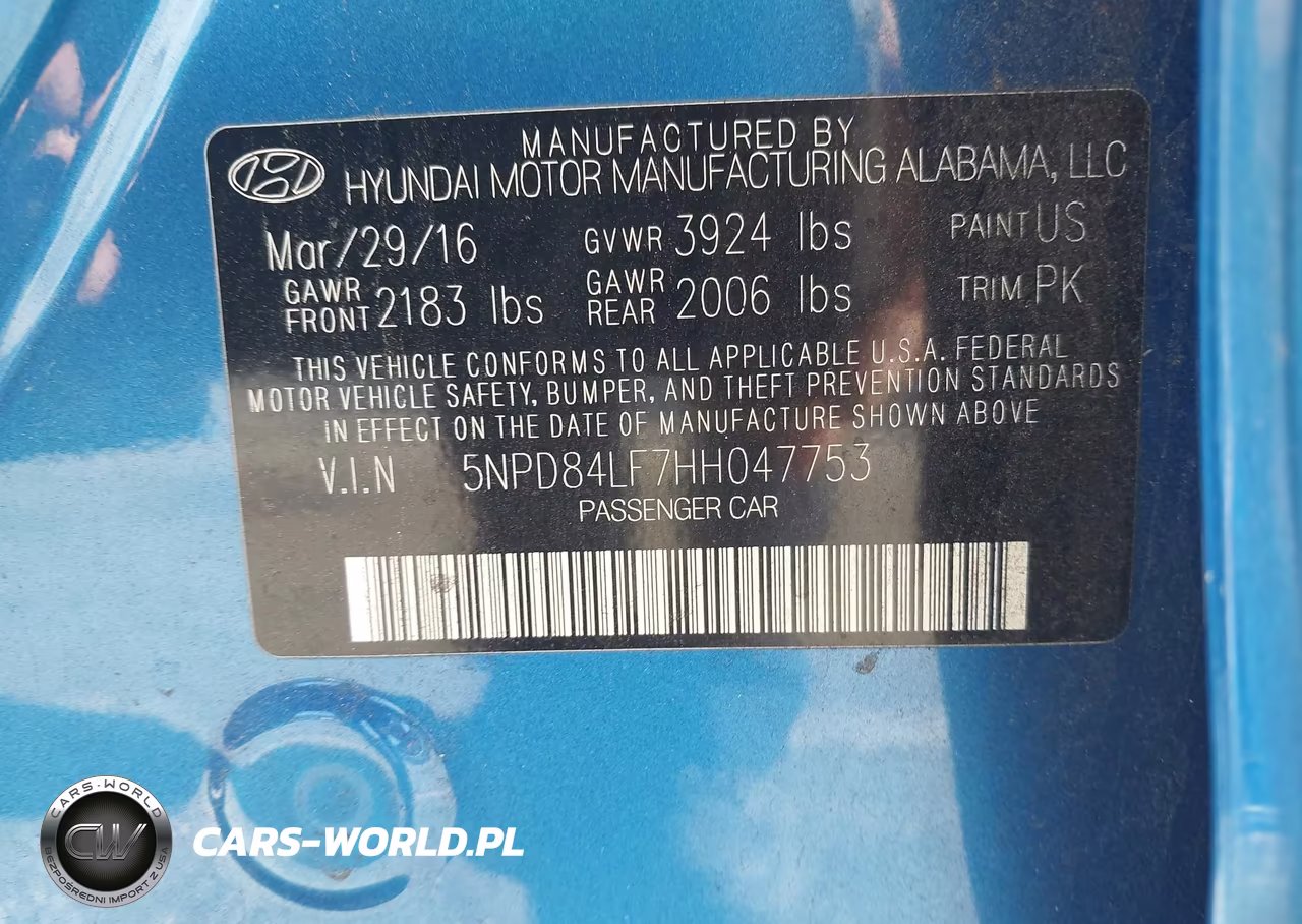 2017 Hyundai Elantra Se VIN:5NPD84LF7HH047753 - 9
