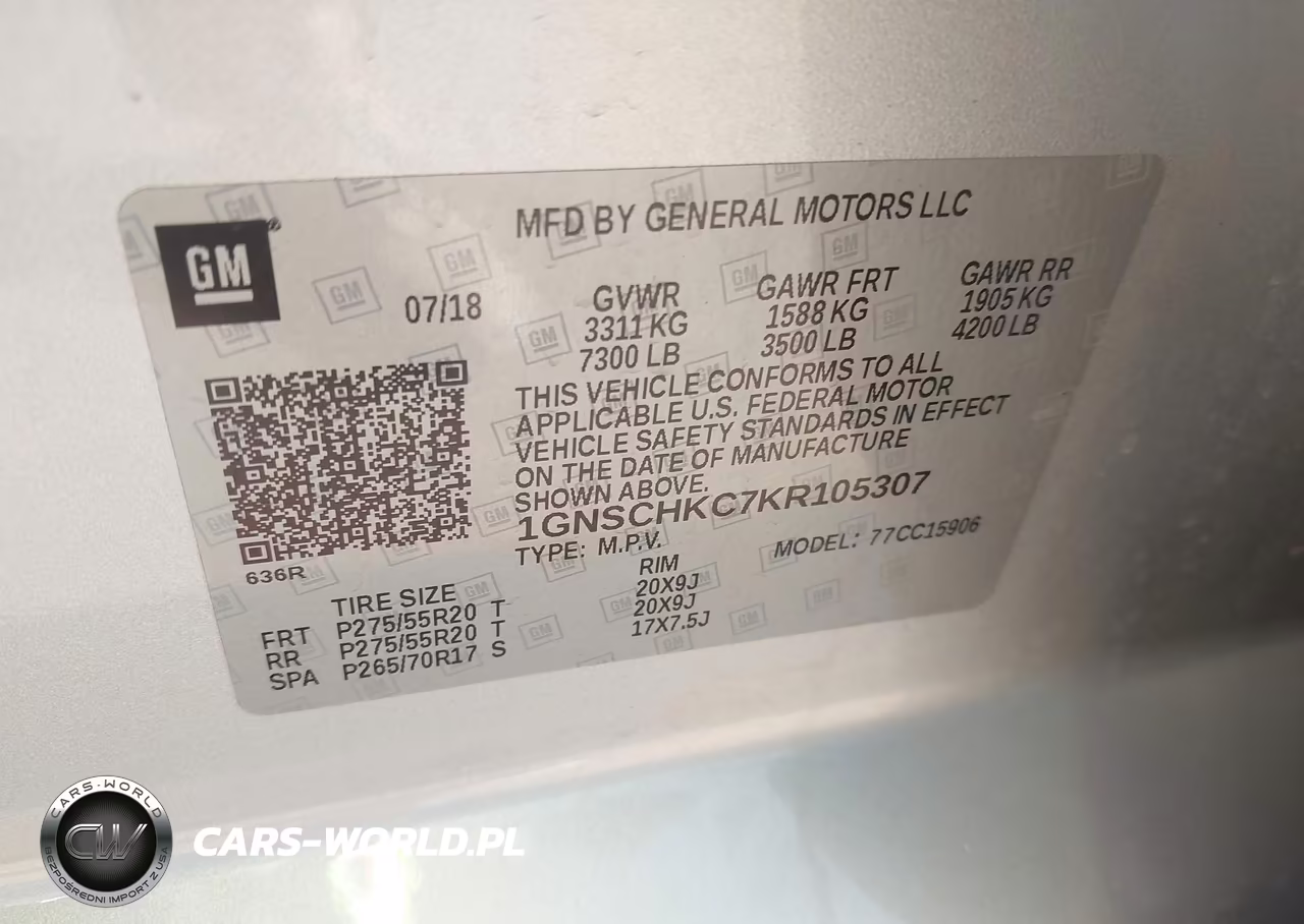 2019 Chevrolet Suburban Lt VIN:1GNSCHKC7KR105307 - 9
