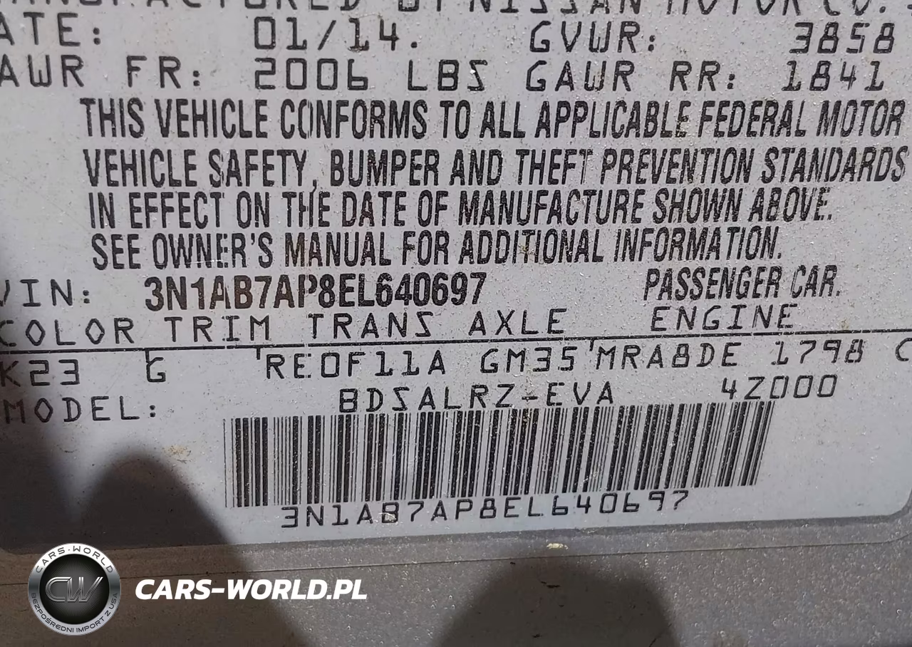 2014 Nissan Sentra Sr VIN:3N1AB7AP8EL640697 - 9