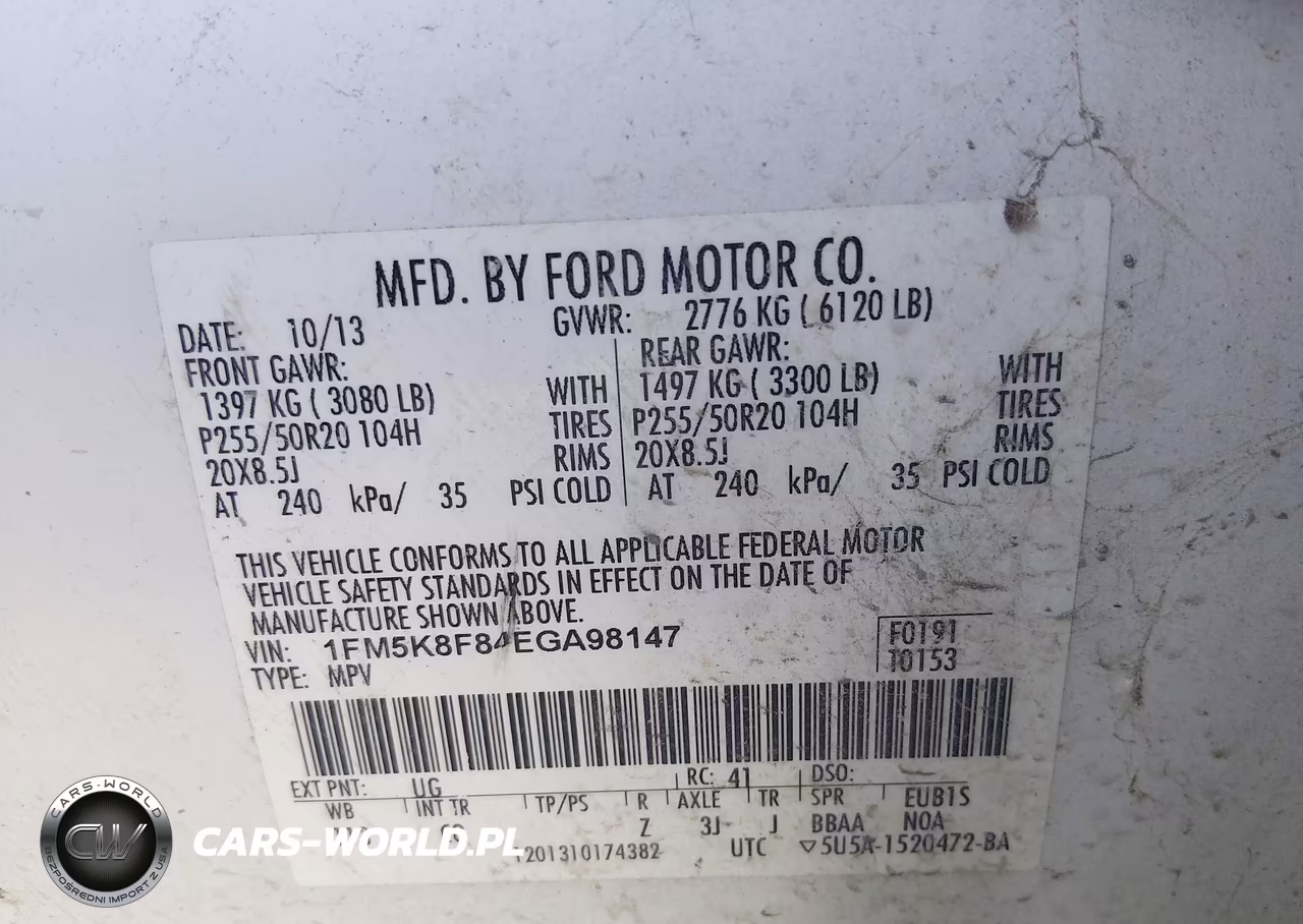 2014 Ford Explorer Limited VIN:1FM5K8F84EGA98147 - 9