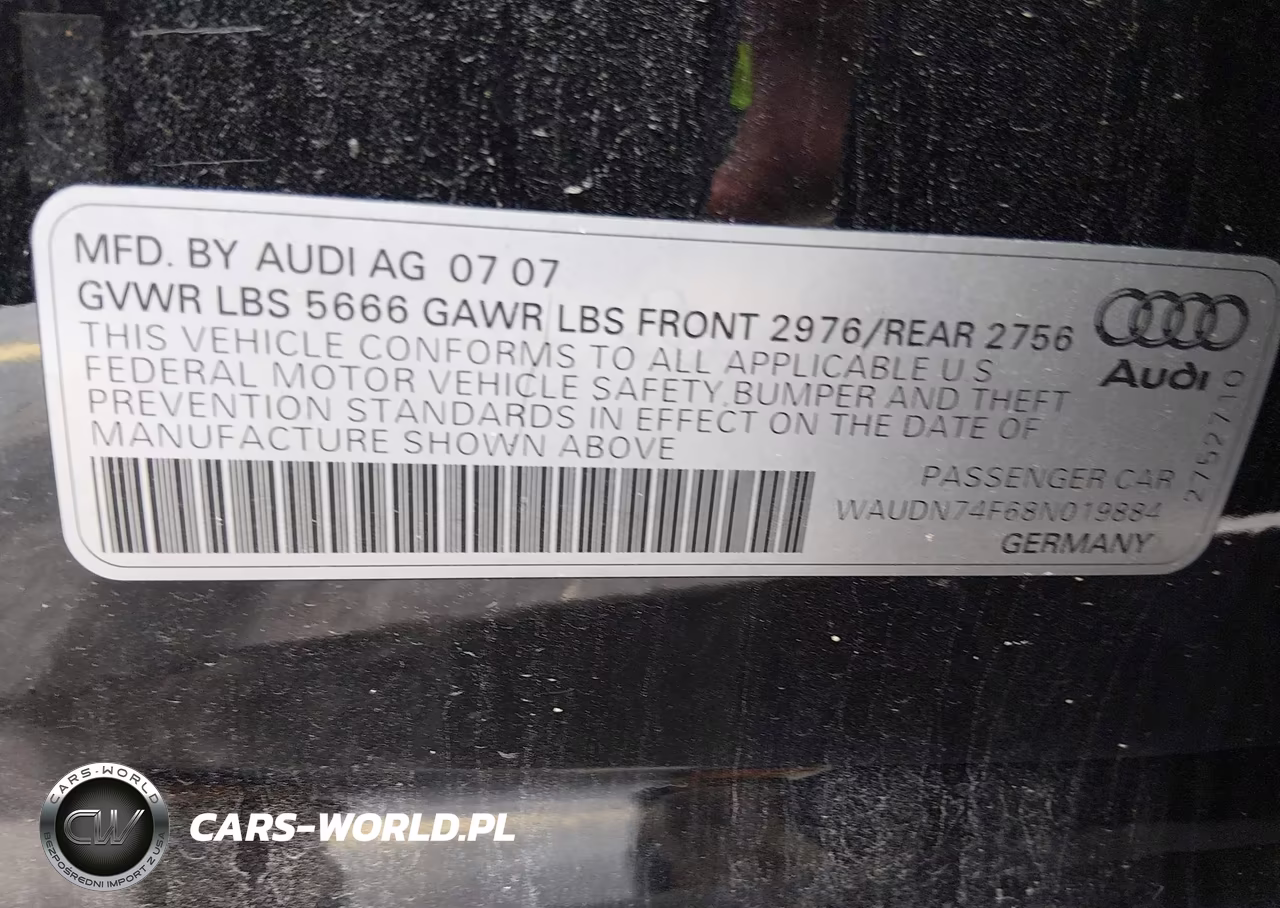 2008 Audi S6 5.2 VIN:WAUDN74F68N019884 - 9