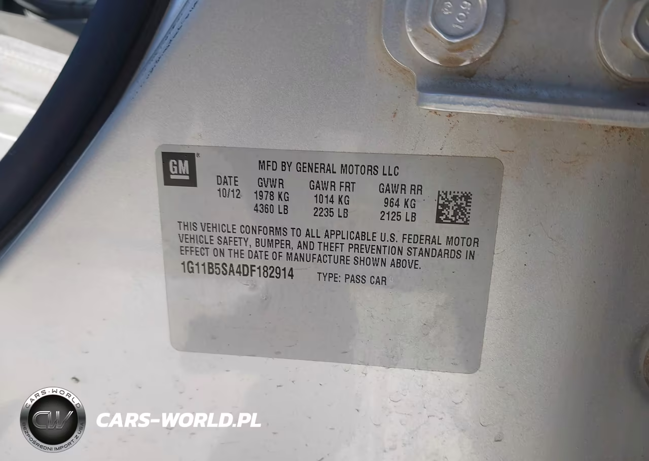 2013 Chevrolet Malibu 1Ls VIN:1G11B5SA4DF182914 - 9