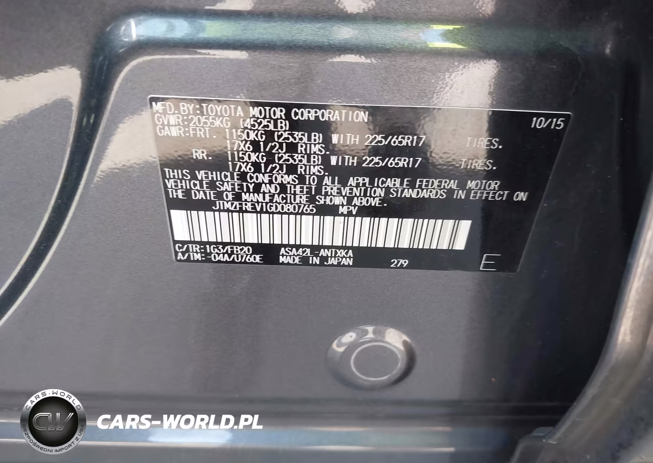 2016 Toyota Rav4 Le VIN:JTMZFREV1GD080765 - 9