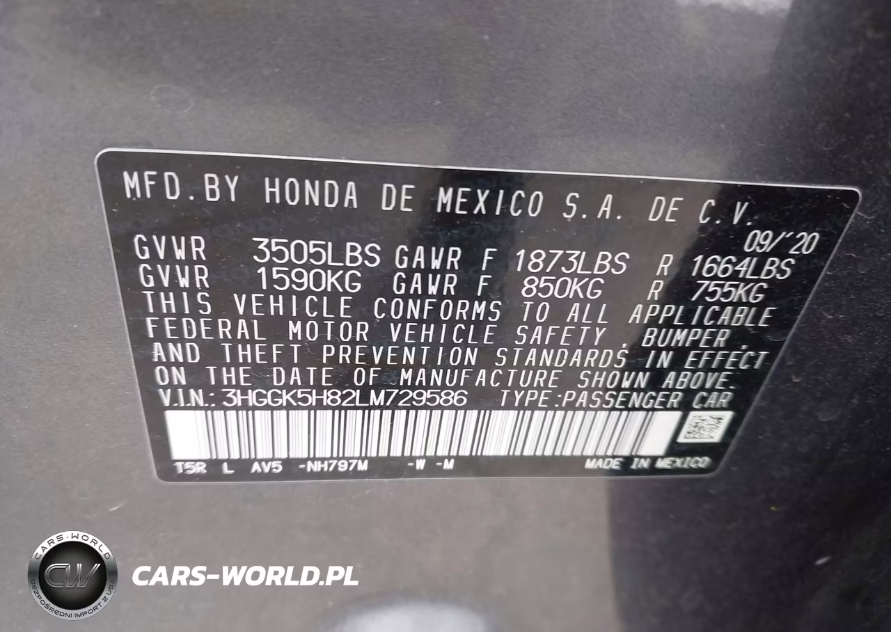 2020 Honda Fit Ex VIN:3HGGK5H82LM729586 - 9