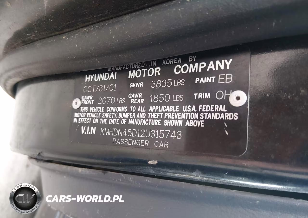 2002 Hyundai Elantra Gls VIN:KMHDN45D12U315743 - 9